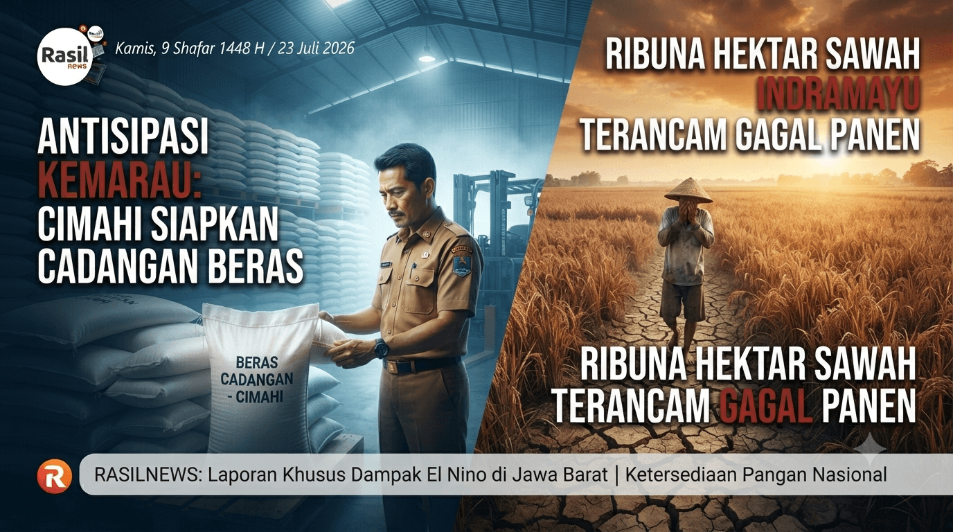 Antisipasi Kemarau, Cimahi Siapkan Cadangan Beras Saat Ribuan Hektare Sawah Indramayu Terancam Gagal Panen