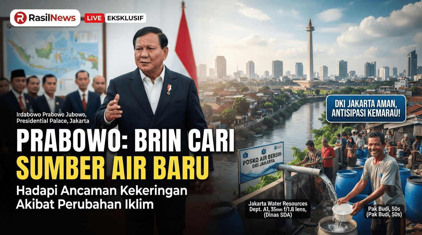Prabowo Prioritaskan Ketahanan Air, BRIN Diminta Cari Sumber Air Baru Hadapi Ancaman Kekeringan