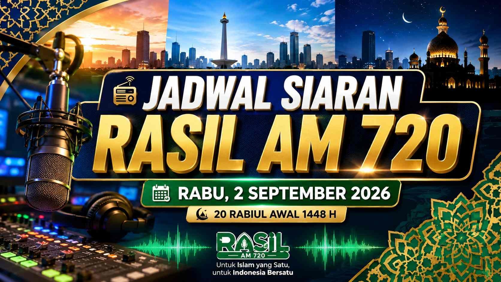 Rasil AM 720 Hadirkan Tausiah, Psikologi Keluarga hingga Tamu Kita Bersama Taufiq Supriadi