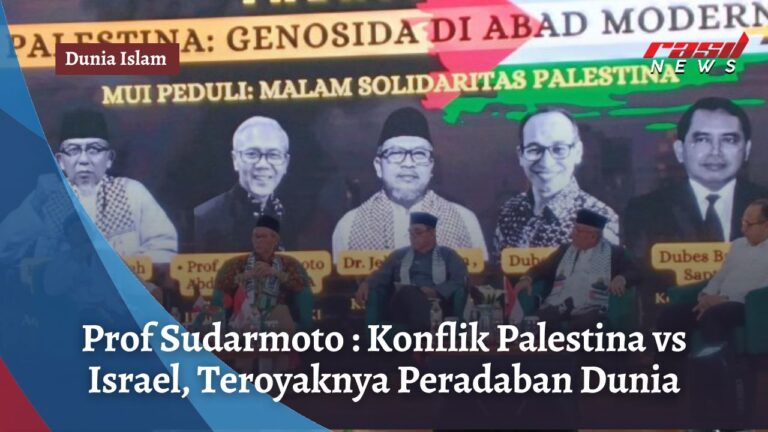 Prof Sudarnoto: Konflik Palestina Vs Israel, Terkoyaknya Peradaban ...